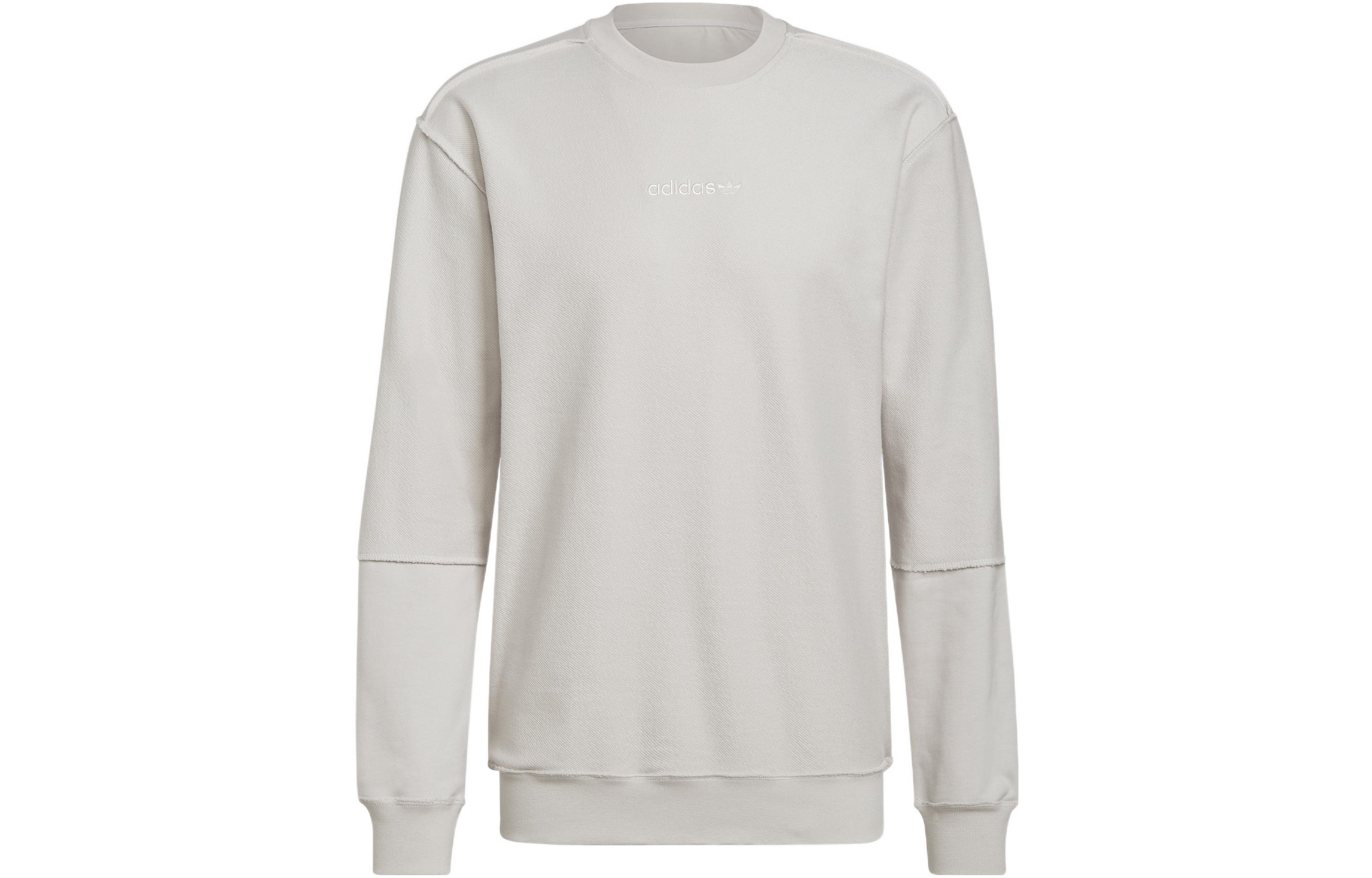 adidas Loopback Crew Sweatshirt Gray Pearl Pink HP0438