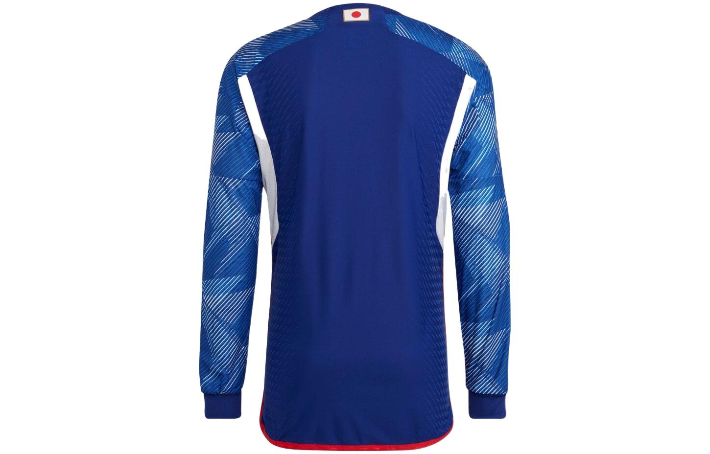 adidas Loose Fit 3-Stripes Logo Long-Sleeve Football Jersey Blue Unisex Japan Edition HC6301 圖 3