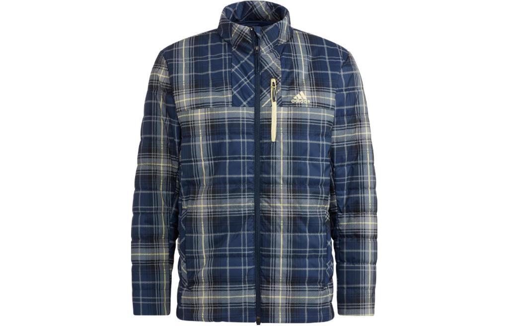 adidas Loose Fit Checkered Zip Jacket Japanese Edition - Blue HG8217-JAPAN