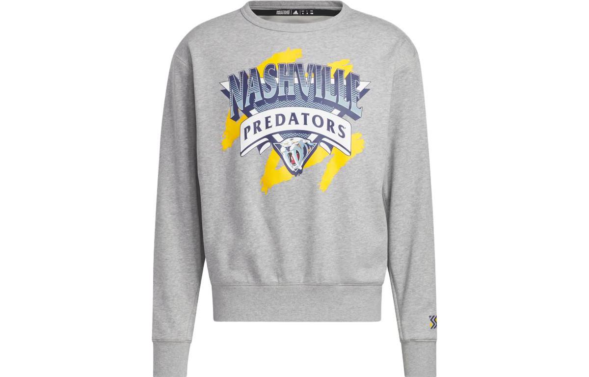 adidas Loose Fit Crewneck Grey Sweatshirt American Style HN6392