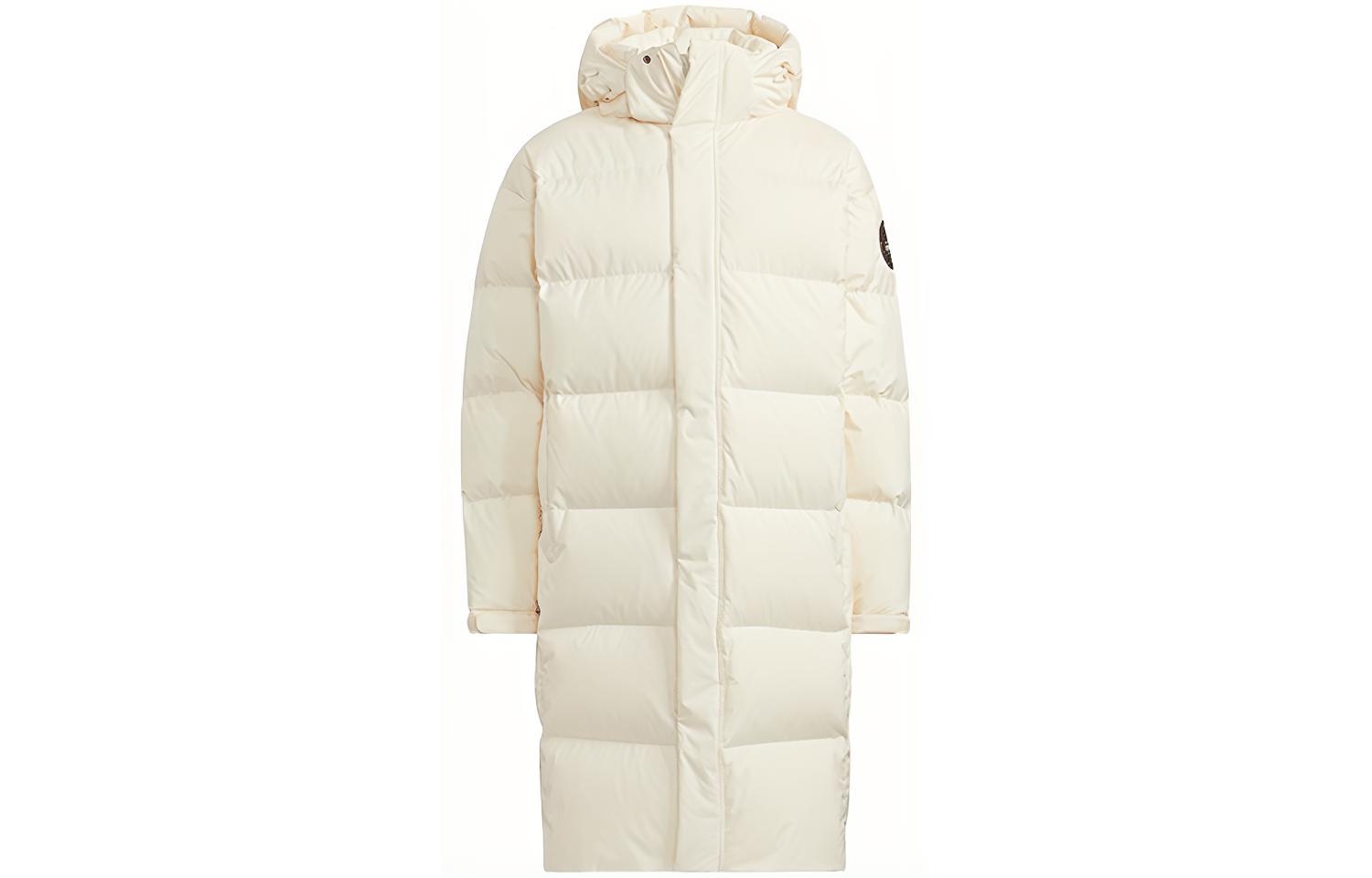 Order 阿迪达斯宽松版可拆卸帽羽绒外套 男女款 米白色 H23086