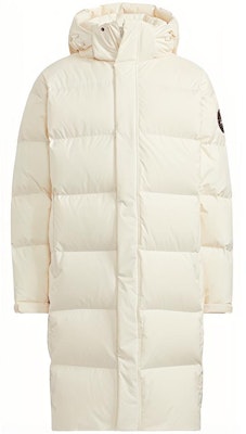 阿迪达斯宽松版可拆卸帽羽绒外套 男女款 米白色 H23086 Order 阿迪达斯宽松版可拆卸帽羽绒外套 男女款 米白色 H23086