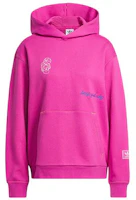 adidas Loose Fit Hoodie with Letter Print Unisex Bright Purple-Red IT4986
