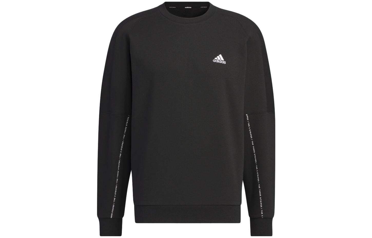 adidas Loose Fit Letter Print Crewneck Sweatshirt Japan Edition Unisex Black IK7359-JAPAN