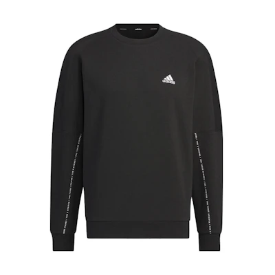adidas Loose Fit Letter Print Crewneck Sweatshirt Japan Edition Unisex Black IK7359-JAPAN
