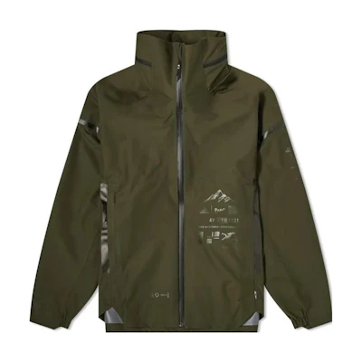 adidas Loose Fit Outdoor Hoodie Jacket Night Sky Green H16253