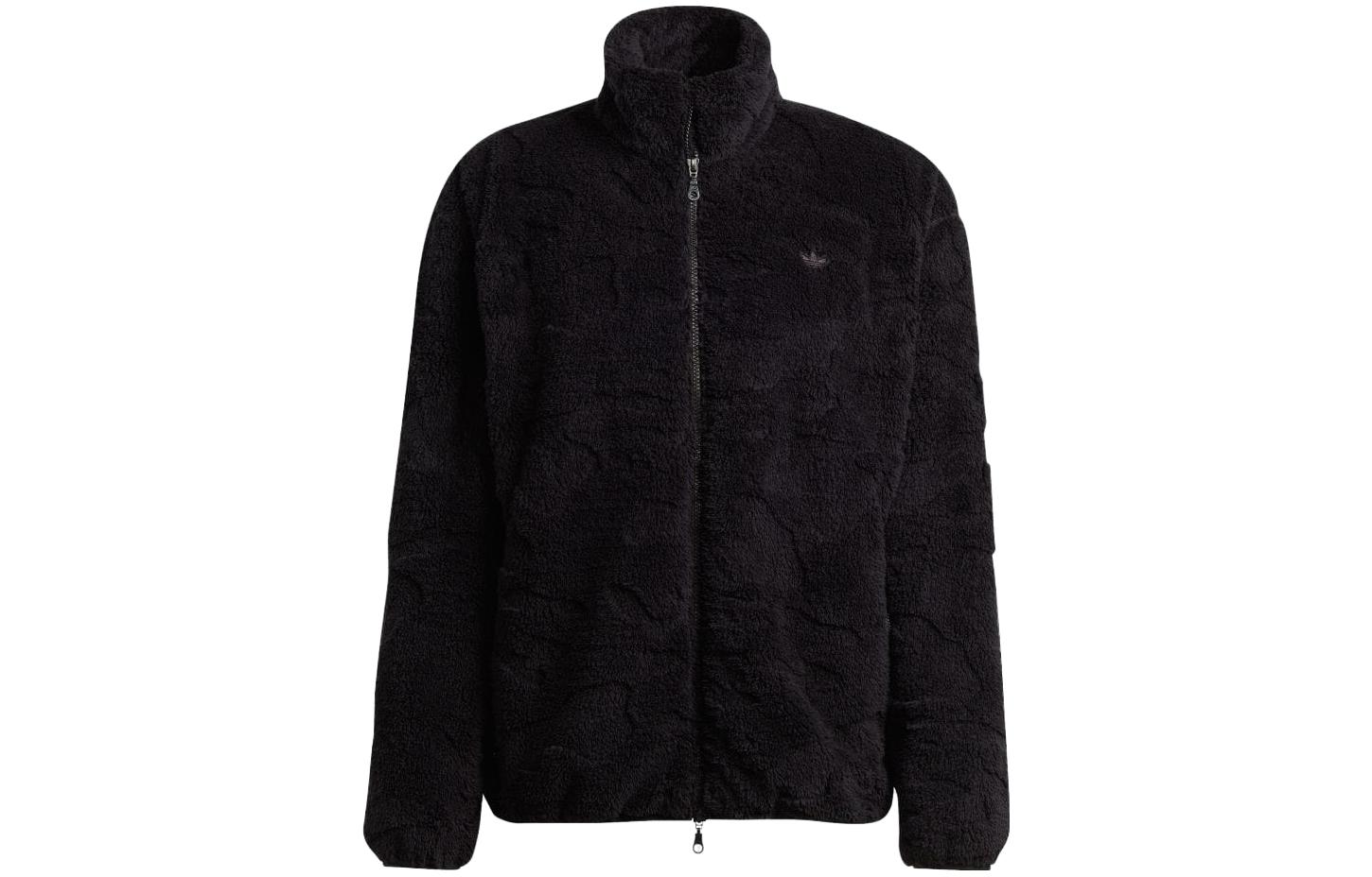 adidas Loose Fit Solid Black Stand Collar Zip Jacket (Japan Edition) IJ0723-JAPAN