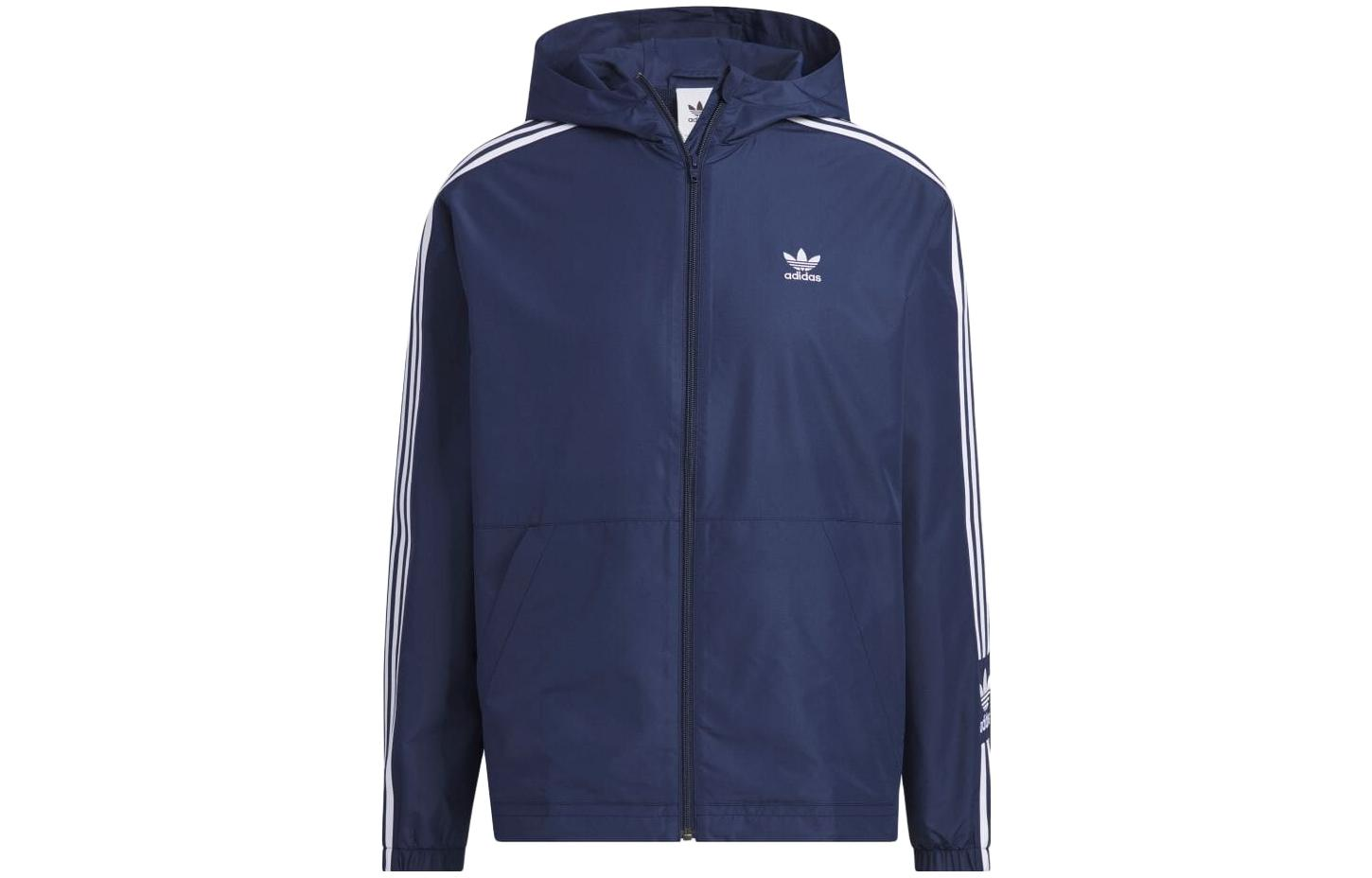 adidas Loose Fit Striped Hooded Zip Jacket Men’s Blue (Japan Edition) IK8674-JAPAN