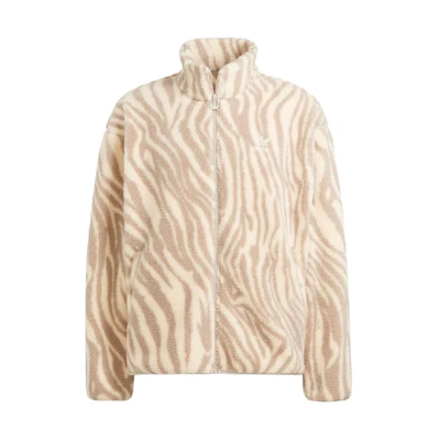 adidas Loose Fit Zebra Print Zip Jacket Beige (Japan Edition) IL5193-JAPAN