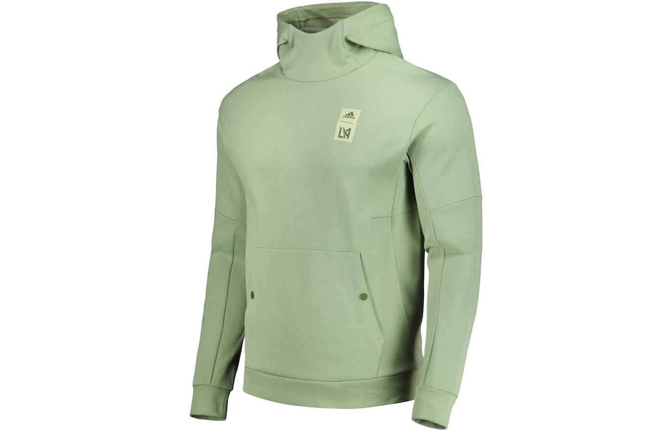 adidas Los Angeles FC Solid Color Pullover Hoodie Green HU0072 圖 2