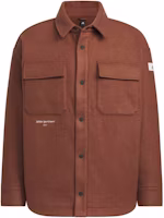 adidas Lounge Brown Multi-Pocket Workwear Jacket for Men with Logo Patch Design IP4970 adidas Lounge Brown Multi-Pocket Workwear Jacket for Men with Logo Patch Design IP4970