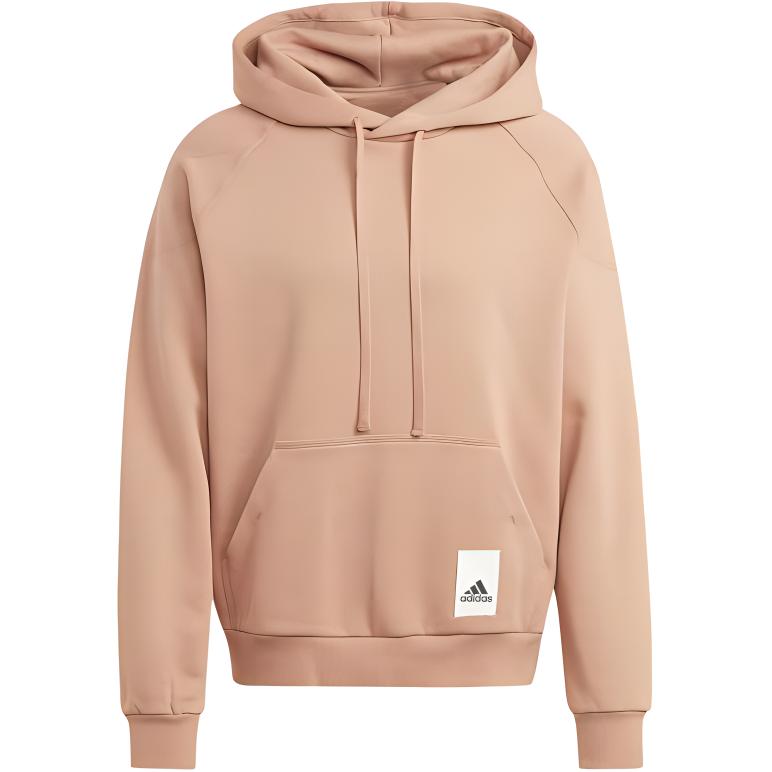 adidas Lounge Fleece Hoodie Clay Beige - Soft & Comfortable Pullover IA9344