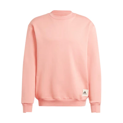 adidas Lounge Fleece Sweatshirt Plain Logo Loose-Fit Long Sleeve Top IM0490