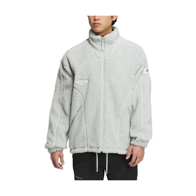 adidas Lounge Solid Logo Track Jacket Unisex Silver Gray IQ1367