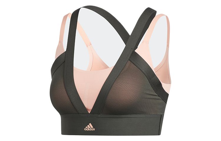 adidas Low-Intensity Yoga Double-Layer Sports Bra Earth Brown DZ6089