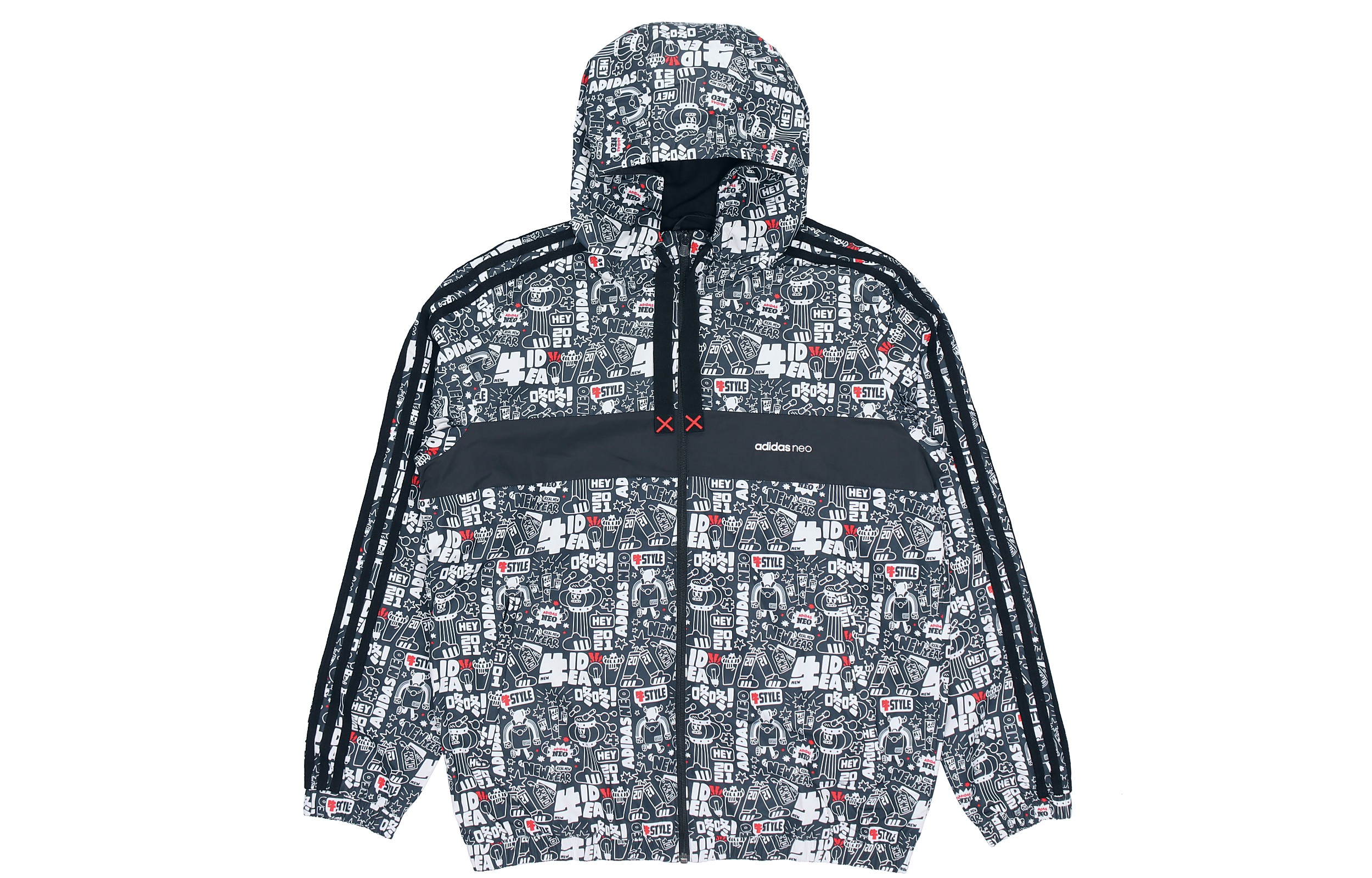 adidas Lunar New Year Printed Track Jacket Black GL8086