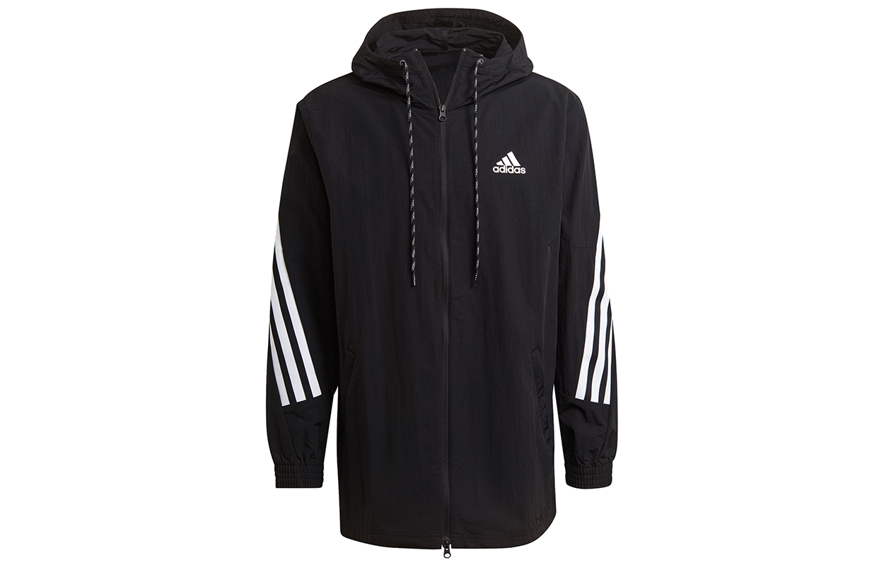 adidas M 3-Stripes Tape Jacket Black Hoodie Jacket Outdoor Sportswear GM5752