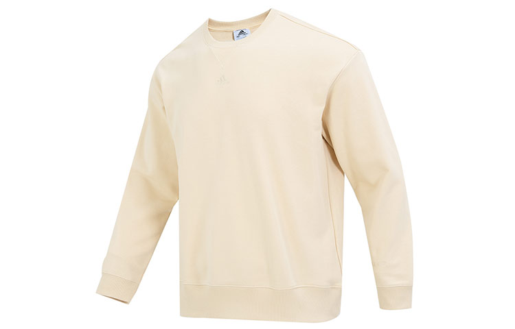 adidas M All Szn Khaki Crewneck Sweatshirt with Embroidered Logo - Casualwear HY3403