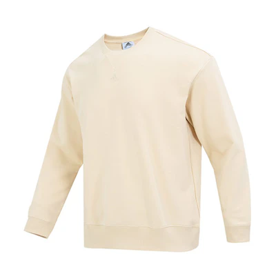 adidas M All Szn Khaki Crewneck Sweatshirt with Embroidered Logo - Casualwear HY3403