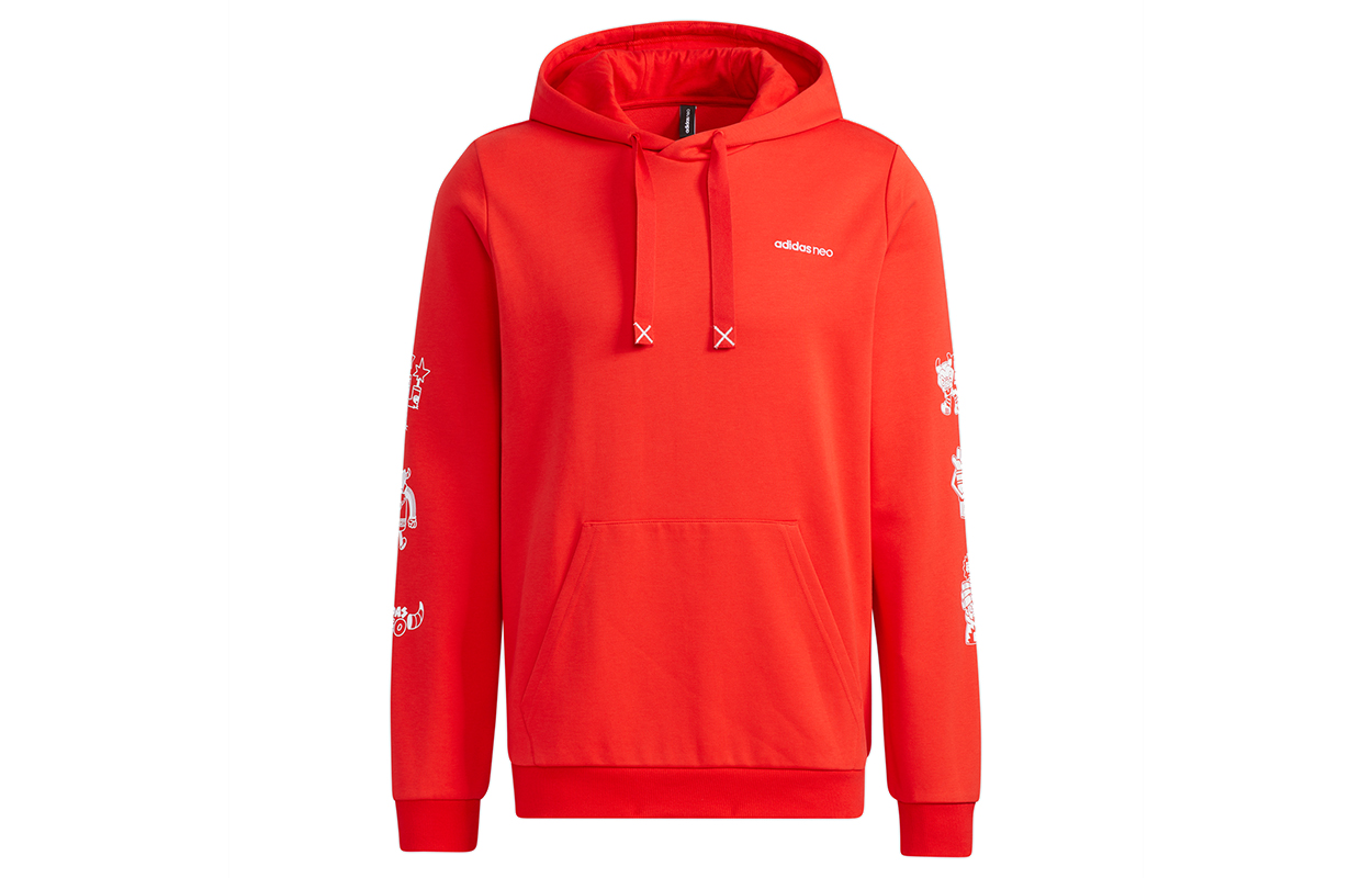 adidas M Artist Sweat Graphic Hoodie Red Pullover GL8084