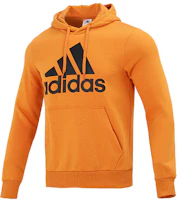 adidas M BL FL HD Orange Kangaroo Pocket Hoodie H58975 adidas M BL FL HD Orange Kangaroo Pocket Hoodie H58975
