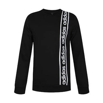adidas M C90 Brd Crew Letter Print Sweatshirt Black EI5617