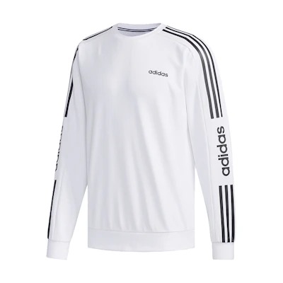 adidas M CE 3-Stripes SW Logo Printed Casual Sweatshirt White EI4694