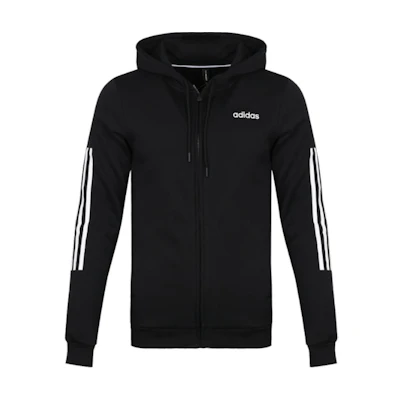 adidas M CE 3-Stripes Zip Hoodie Logo Letter Jacket Black DZ7696