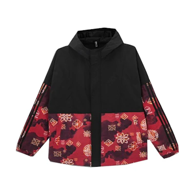 adidas M CNY WB Year of the Tiger Colorblock Hoodie Jacket Black Red Men HM9887