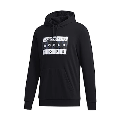 adidas M CS Camo HDY Black Printed Casual Hoodie FU1038