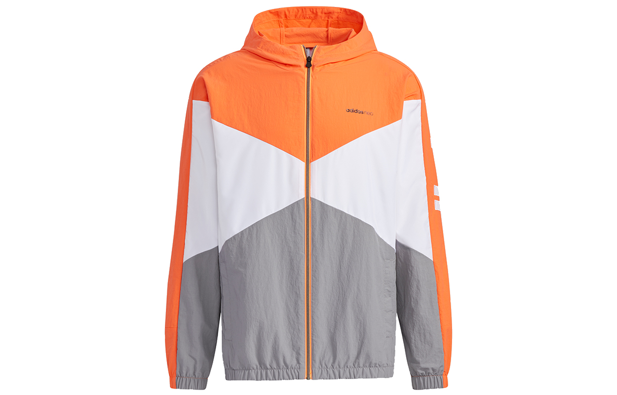 adidas M CS CB WB Colorblock Hoodie Jacket Orange () GP5701