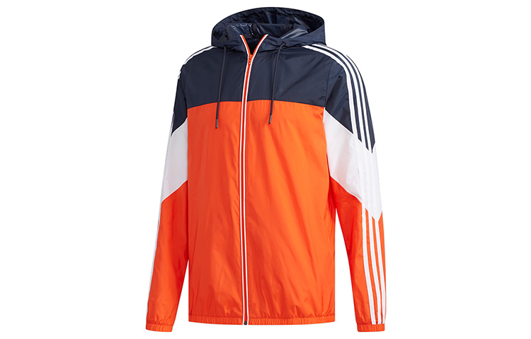 adidas M CS RIS WB Colorblock Jacket Bright Orange Casual Wear FH6631