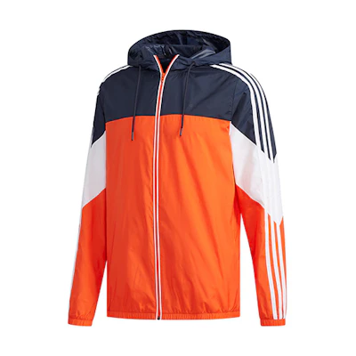 adidas M CS RIS WB Colorblock Jacket Bright Orange Casual Wear FH6631
