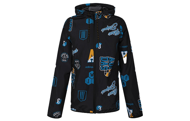 adidas M CS SV WB Full-Zip Casual Sports Hoodie Jacket Black EI4748