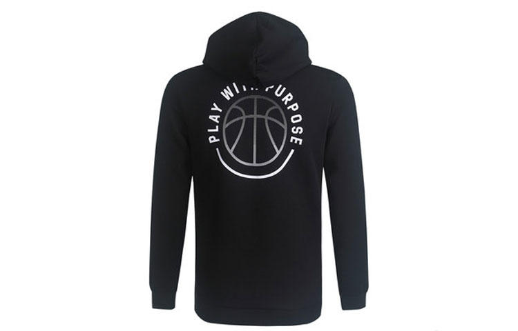 adidas M CS Varsity Hoodie Basketball Sweatshirt - Black GJ8947