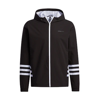 adidas M CS WB 2 Black Windbreaker Hooded Jacket GR6926