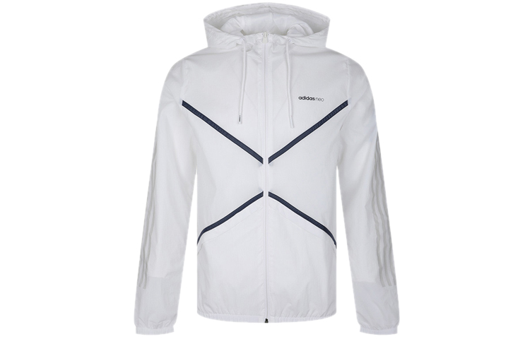 adidas M CS WB Windproof Slim Fit Sports Jacket - White FK9924