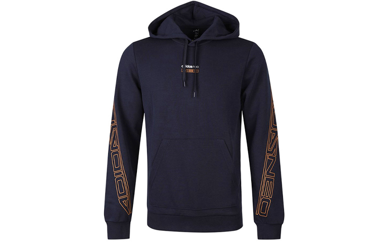 adidas M Egame Hoodie Logo Pullover Sweatshirt Ink Blue GL7180