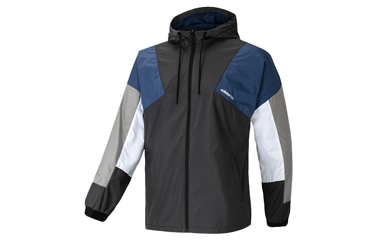adidas M FAV CB WBB Colorblock Windbreaker Black Blue GK5877