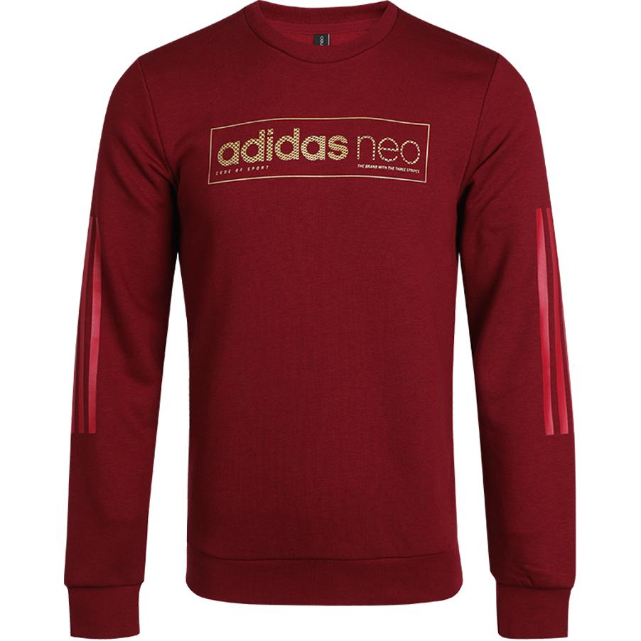 adidas M FAV DEC Red Crewneck Sweatshirt Casual Long Sleeve GK8770
