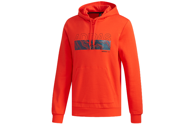 adidas M FAV MTL GR HD Retro Pullover Hoodie Colorblock Pink Lettering EI4460