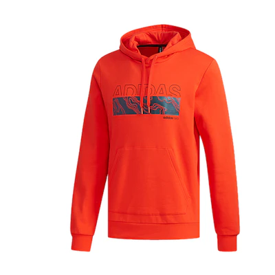 adidas M FAV MTL GR HD Retro Pullover Hoodie Colorblock Pink Lettering EI4460