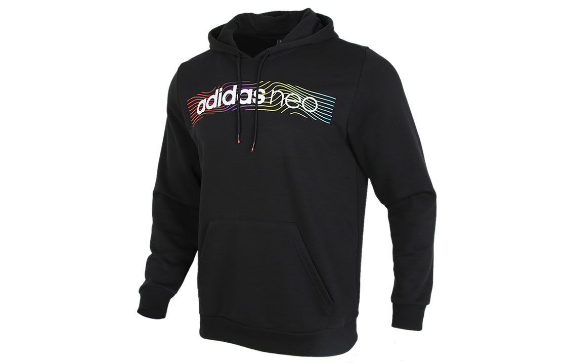 adidas M Fav NN HD 1 Logo Graphic Casual Hoodie Black GM2344