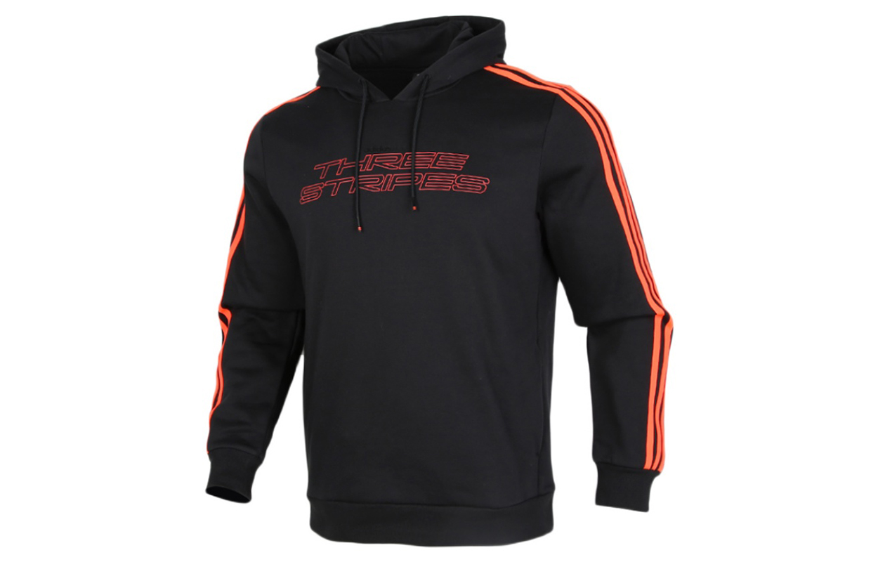 adidas M Fav NN HD Logo Print Fleece Hoodie Black GQ7049