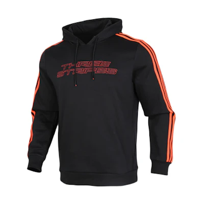 adidas M Fav NN HD Logo Print Fleece Hoodie Black GQ7049