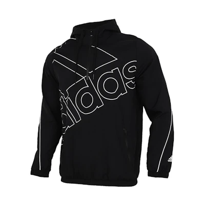 adidas M Favs Q1 WB Big Logo Hoodie Jacket Black GK9439