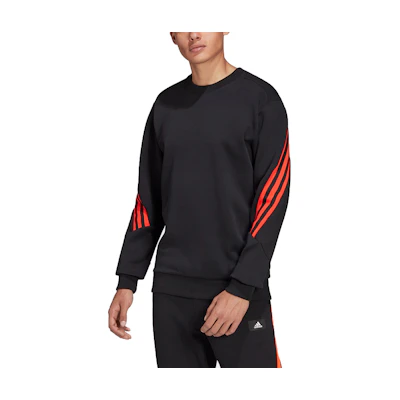 adidas M FI 3-Stripes Crew Neck Colorblock Sweatshirt Black () H46542