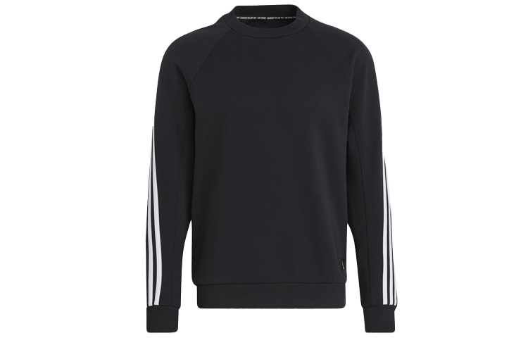 adidas M FI Crew Stripe Pullover Training Sweatshirt Black GM6463
