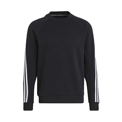 adidas M FI Crew Stripe Pullover Training Sweatshirt Black GM6463