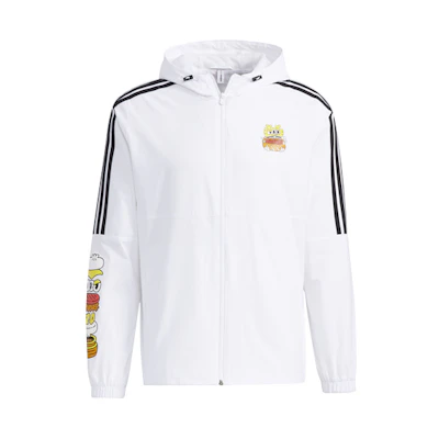 adidas M Freye WB 2 Striped Print Hooded Jacket White Menswear GP5648